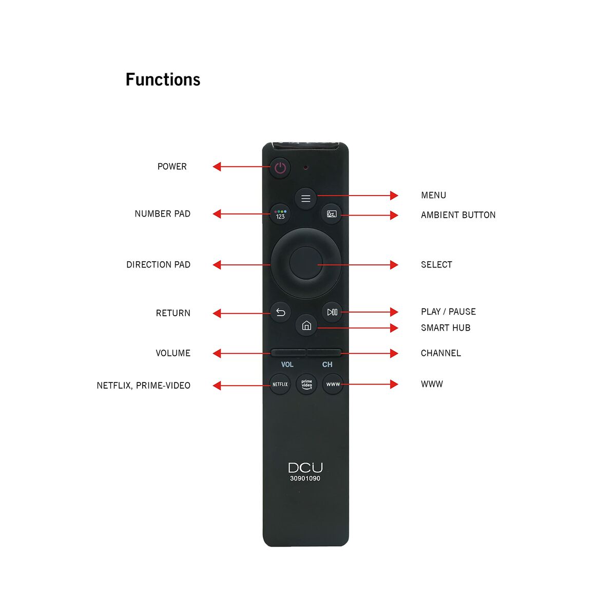 Universal Remote Control DCU 30901090-1