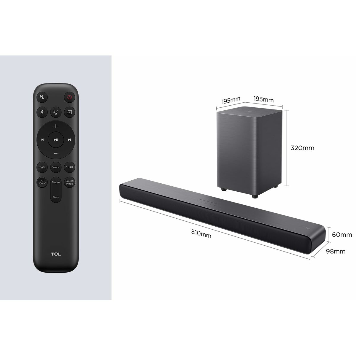 Soundbar TCL S55HE Black 40 W 60 W-12