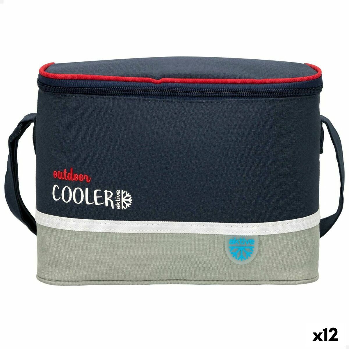 Cool Bag Aktive Navy Blue Grey 24 x 16,5 x 15 cm (12 Units)-0