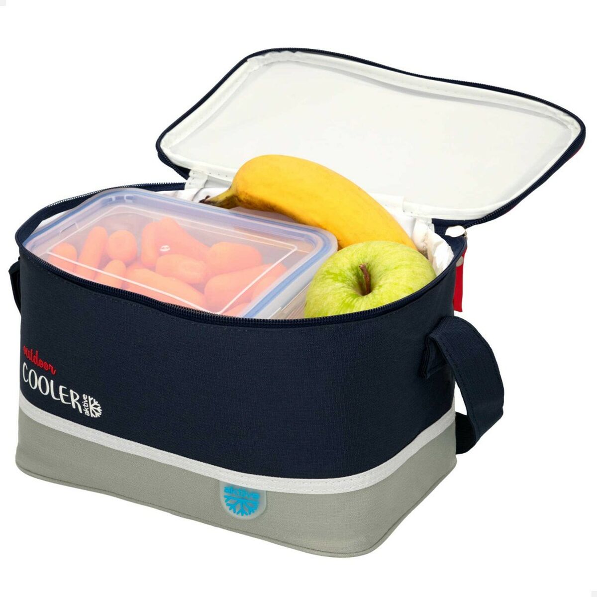 Cool Bag Aktive Navy Blue Grey 24 x 16,5 x 15 cm (12 Units)-1