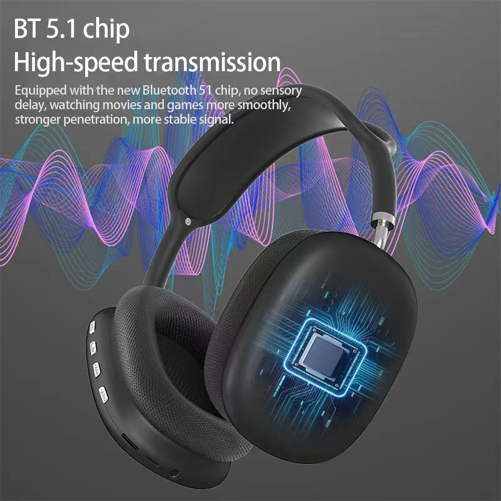 Casque Bluetooth sans fil P9 avec micro, écouteurs antibruit, écouteurs de jeu, sports de plein air